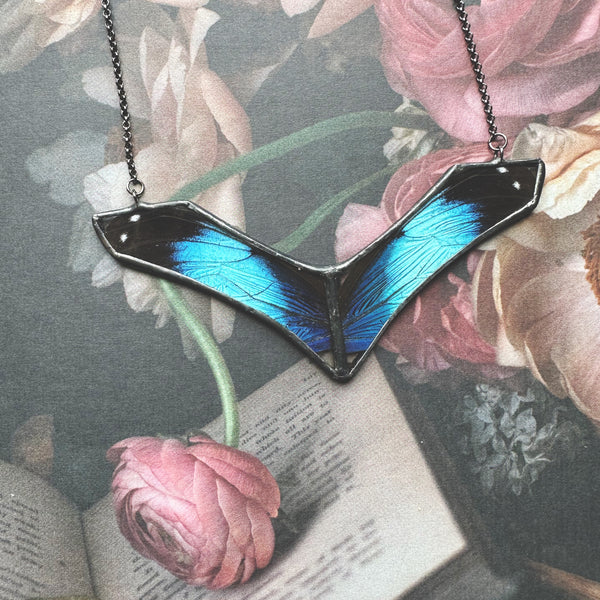 Morpho Achilles - Dream of Flying Statement Pendant