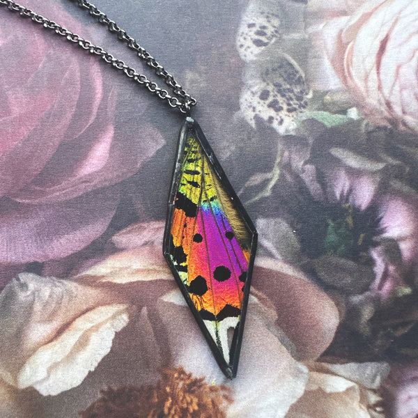 Rainbow Sunset Moth Long Diamond