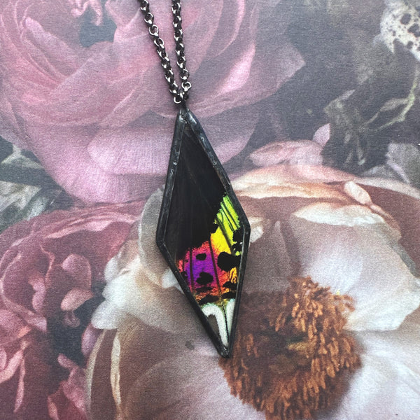 Rainbow Sunset Moth Long Diamond