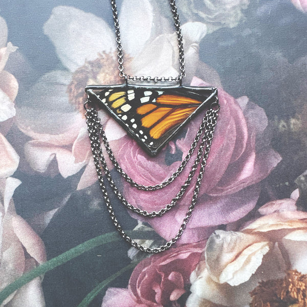 Monarch Dripping Triangle Statement Pendant