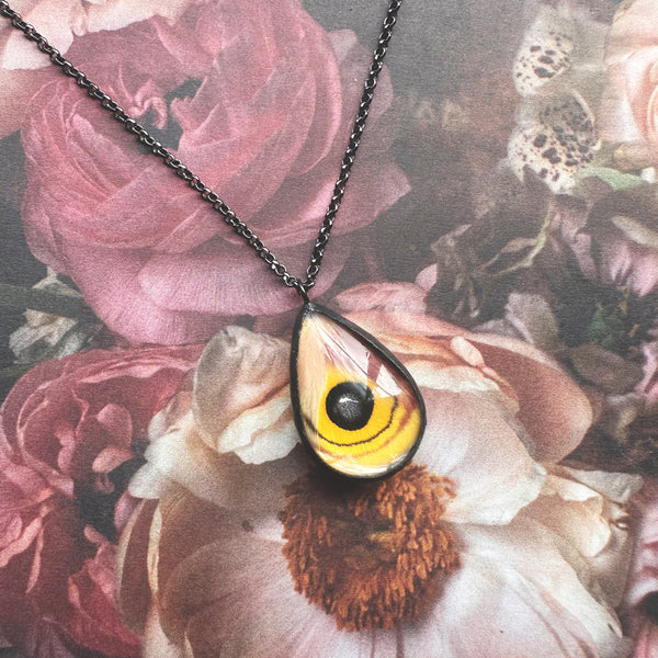 Larger Pink/Yellow IO Moth Teardrop