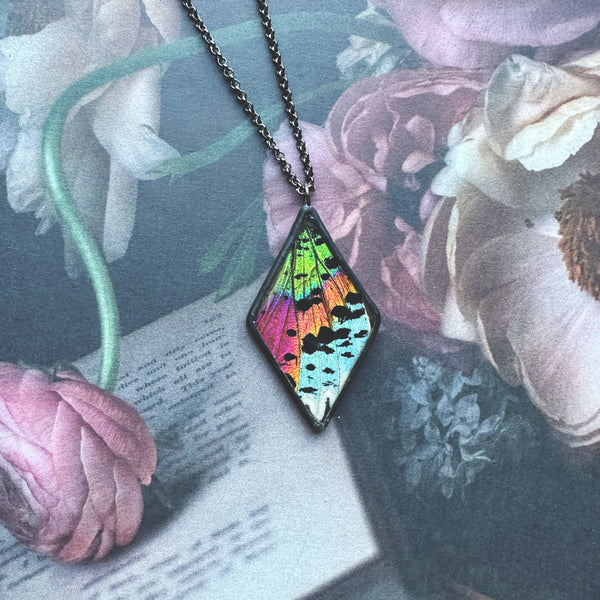 Bright Magenta Sunset Moth Diamond