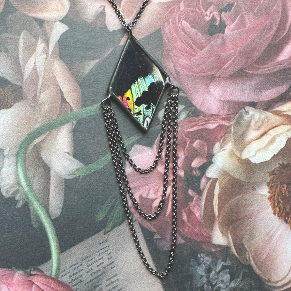 Rainbow Sunset Moth Dripping Diamond