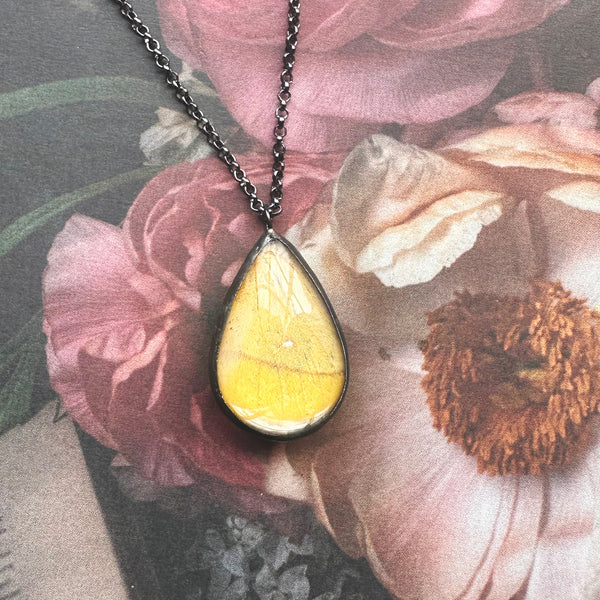 Larger Pink/Yellow IO Moth Teardrop