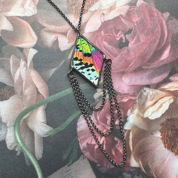 Rainbow Sunset Moth Dripping Diamond