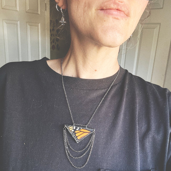 Monarch Dripping Triangle Statement Pendant