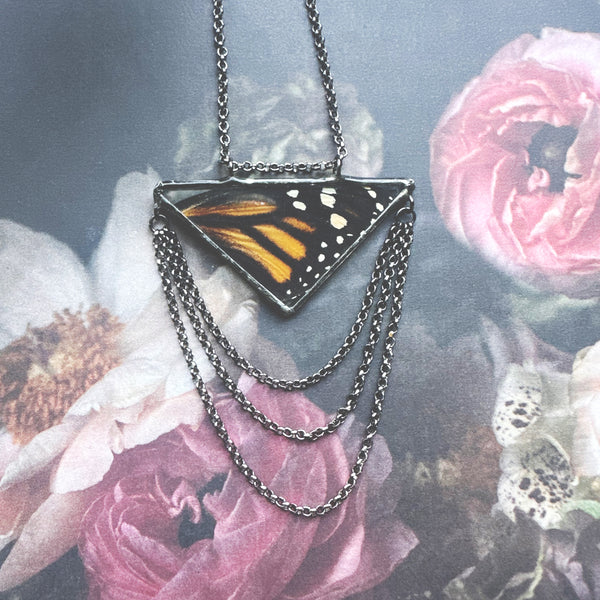 Monarch Dripping Triangle Statement Pendant