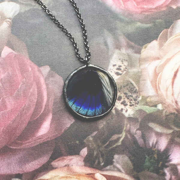 Asterope Optima Butterfly Circle Pendant