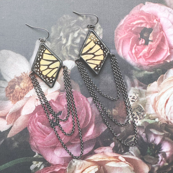 Dripping Diamond Monarch Earrings