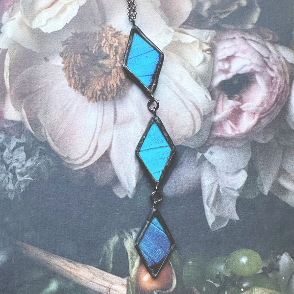 Morpho Diamond Drop Statement Collar