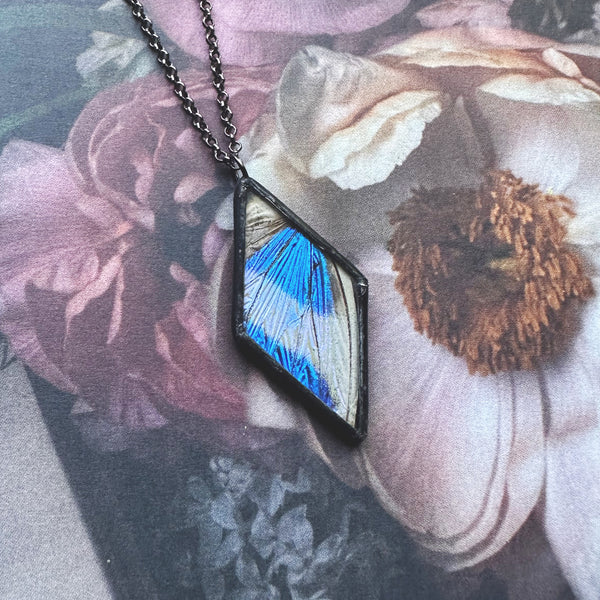 RARE Morpho Helena Diamond Pendant