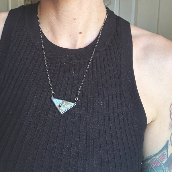 White Morpho Triangle - Small