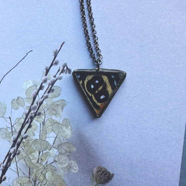 Callicore Cynosura Butterfly Triangle Pendant