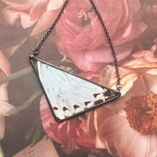 White Morpho Eye Spot Large Triangle