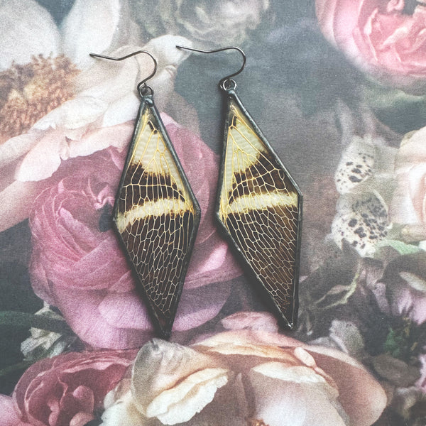 Asian Giant Cicada Diamond Earrings