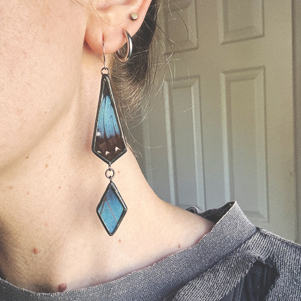 Inversion Morpho Achilles Earrings