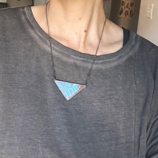 Morpho Portis Large Triangle Pendant
