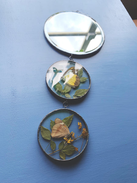 Butterfly Garden Portal Mirror Wall Hanger