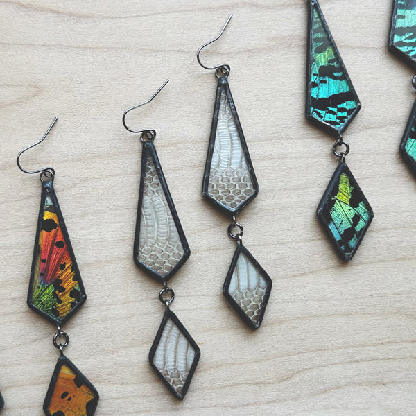 Inversion Corn Snake Earrings
