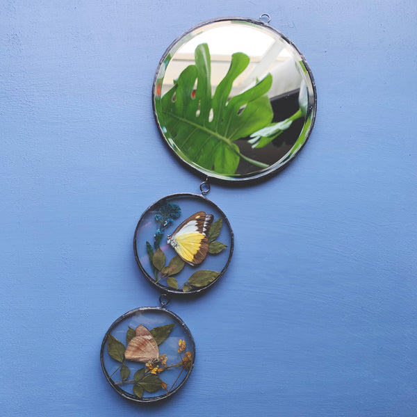 Butterfly Garden Portal Mirror Wall Hanger
