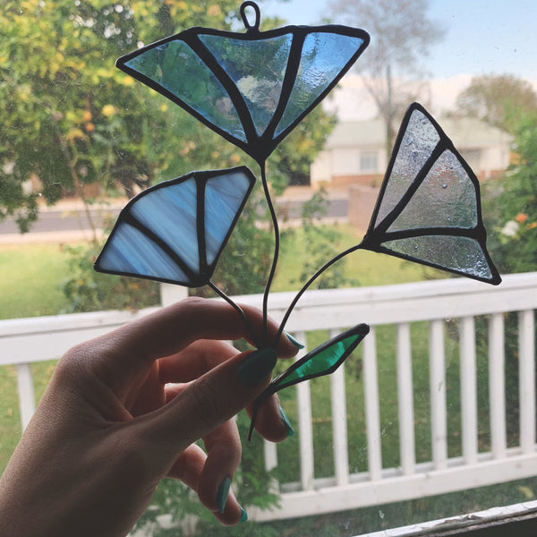 Blue Flowers Suncatcher