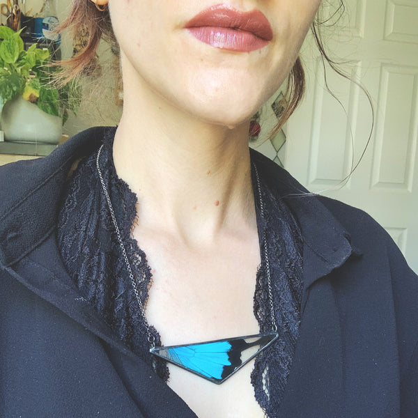 Blue Mountain Swallowtail Statement Triangle