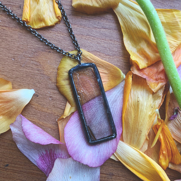 Dragonfly Wing Bar Pendant