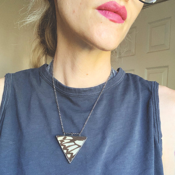 Rice Paper Butterfly Statement Triangle