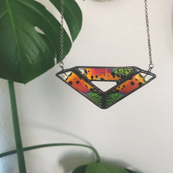 Rainbow Sunset Moth Statement Chevron