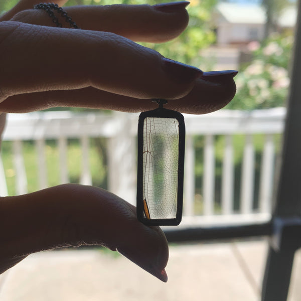 Dragonfly Wing Bar Pendant